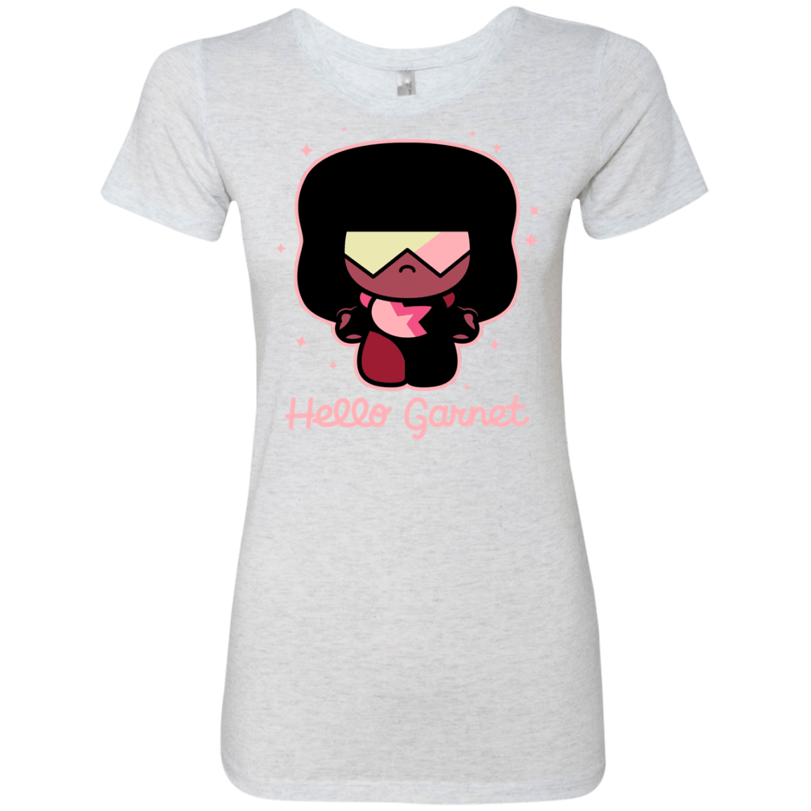 T-Shirts Heather White / S Hello Garnet Women's Triblend T-Shirt