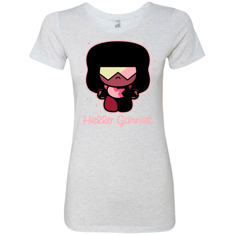 T-Shirts Heather White / S Hello Garnet Women's Triblend T-Shirt
