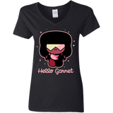 T-Shirts Black / S Hello Garnet Women's V-Neck T-Shirt