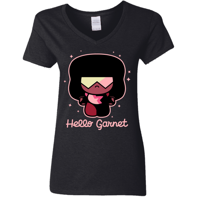 T-Shirts Black / S Hello Garnet Women's V-Neck T-Shirt