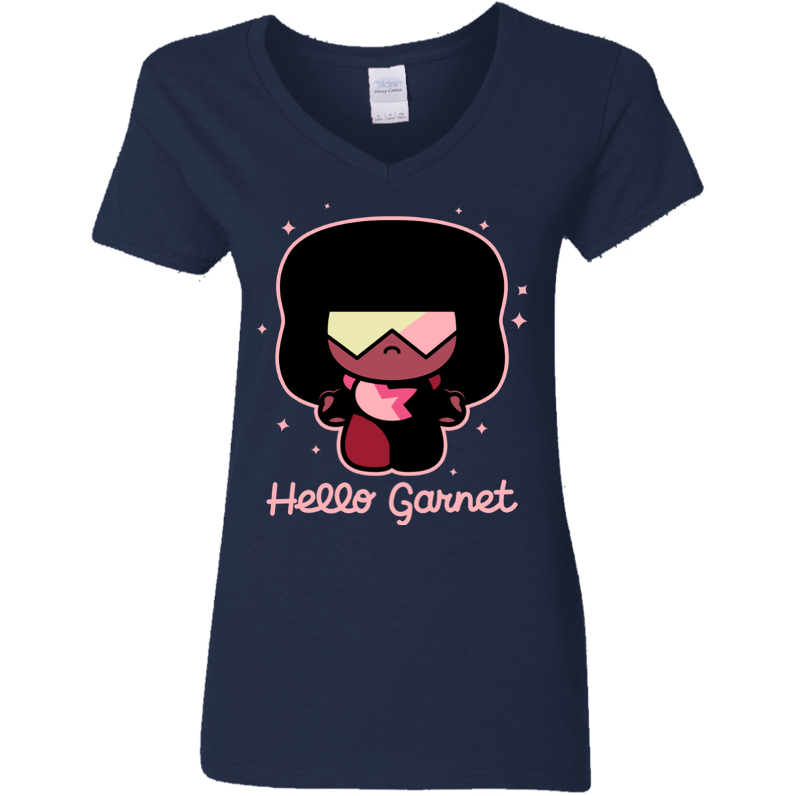 T-Shirts Navy / S Hello Garnet Women's V-Neck T-Shirt