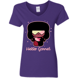 T-Shirts Purple / S Hello Garnet Women's V-Neck T-Shirt