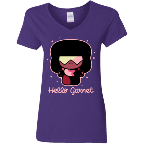 T-Shirts Purple / S Hello Garnet Women's V-Neck T-Shirt