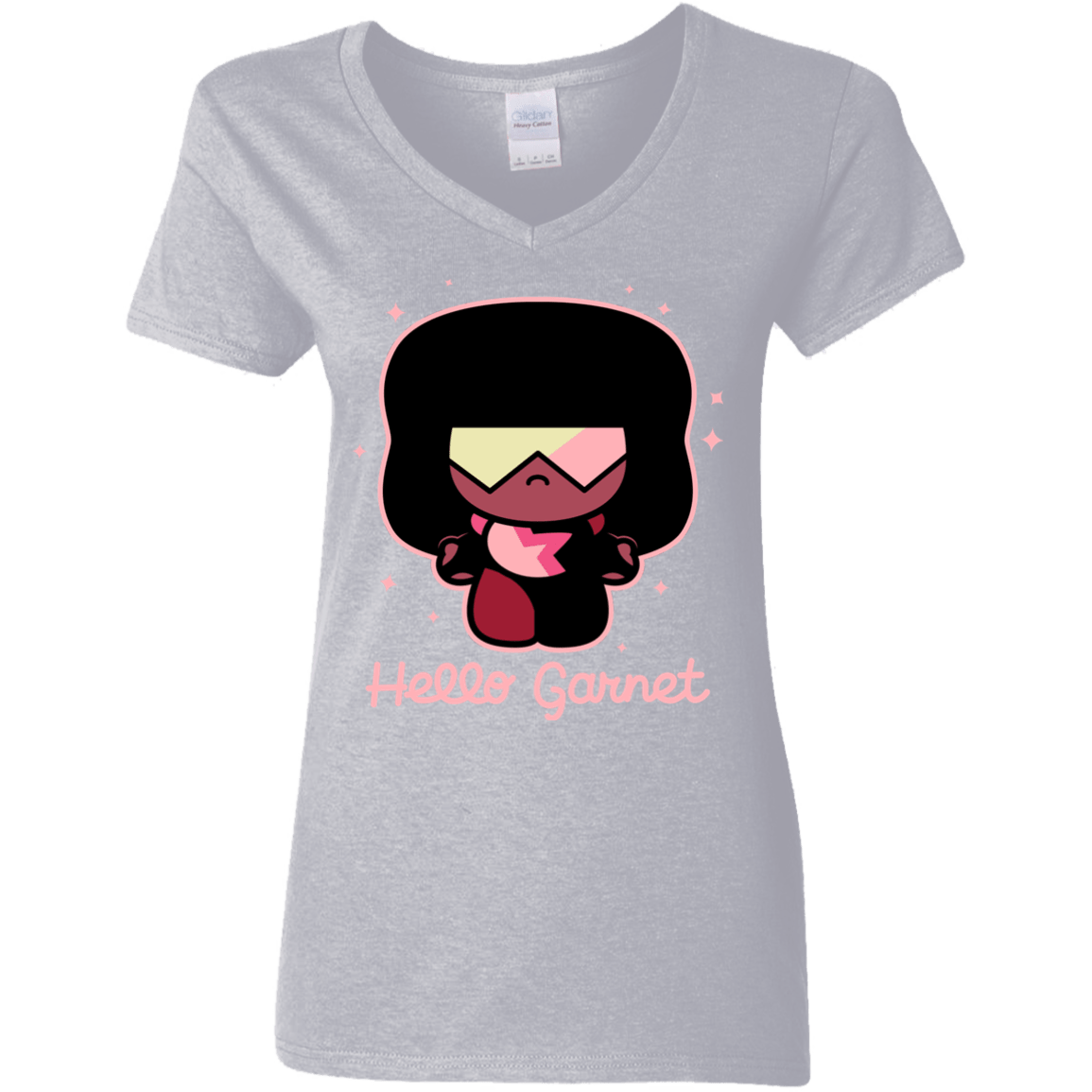 T-Shirts Sport Grey / S Hello Garnet Women's V-Neck T-Shirt