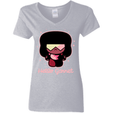 T-Shirts Sport Grey / S Hello Garnet Women's V-Neck T-Shirt