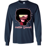 T-Shirts Navy / YS Hello Garnet Youth Long Sleeve T-Shirt
