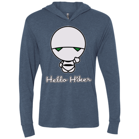 T-Shirts Indigo / X-Small Hello Hiker Triblend Long Sleeve Hoodie Tee