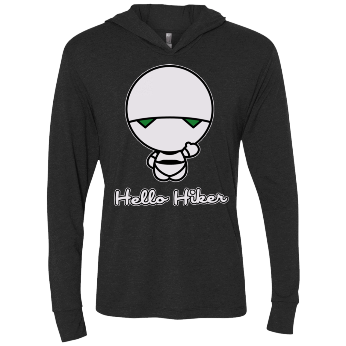 T-Shirts Vintage Black / X-Small Hello Hiker Triblend Long Sleeve Hoodie Tee