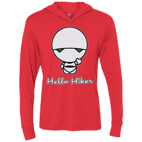 T-Shirts Vintage Red / X-Small Hello Hiker Triblend Long Sleeve Hoodie Tee