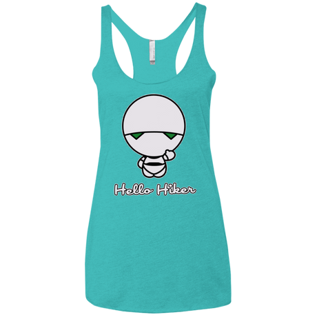 T-Shirts Tahiti Blue / X-Small Hello Hiker Women's Triblend Racerback Tank