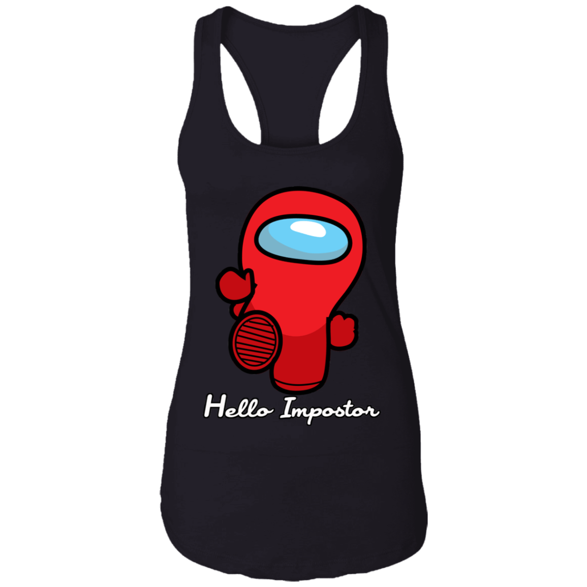 T-Shirts Black / X-Small Hello Impostor Ladies Ideal Racerback Tank