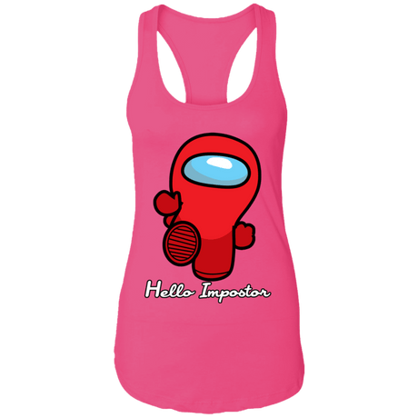 T-Shirts Raspberry / X-Small Hello Impostor Ladies Ideal Racerback Tank