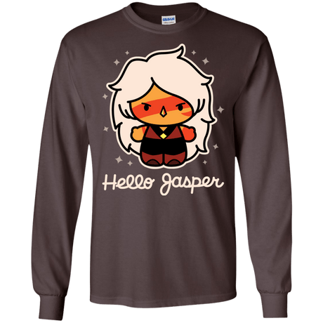 T-Shirts Dark Chocolate / S Hello Jasper Men's Long Sleeve T-Shirt