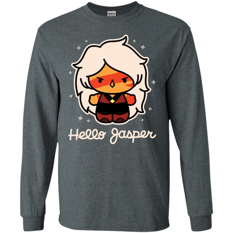 T-Shirts Dark Heather / S Hello Jasper Men's Long Sleeve T-Shirt