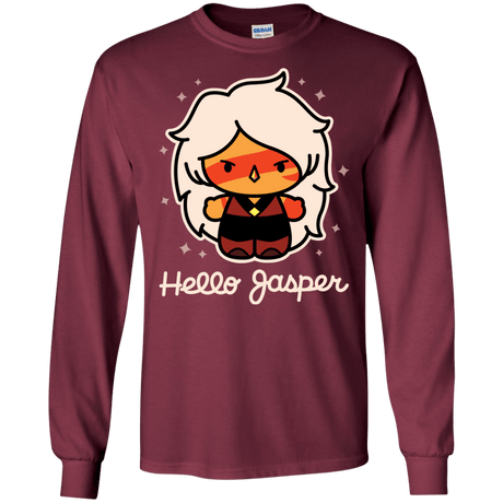 T-Shirts Maroon / S Hello Jasper Men's Long Sleeve T-Shirt