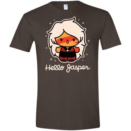 T-Shirts Dark Chocolate / S Hello Jasper Men's Semi-Fitted Softstyle