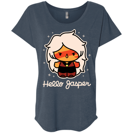 T-Shirts Indigo / X-Small Hello Jasper Triblend Dolman Sleeve