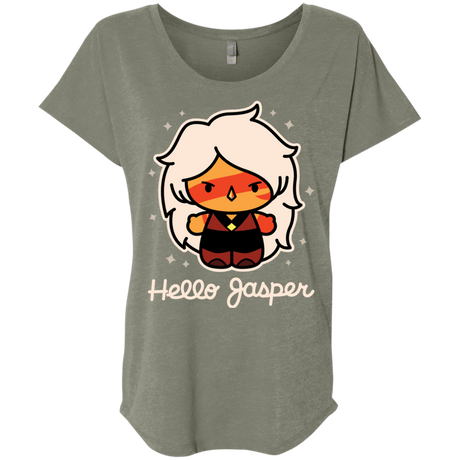 T-Shirts Venetian Grey / X-Small Hello Jasper Triblend Dolman Sleeve