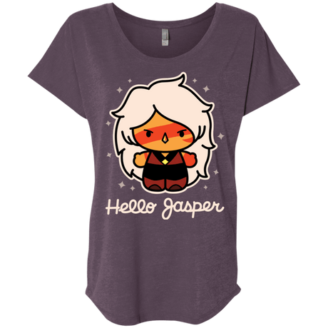 T-Shirts Vintage Purple / X-Small Hello Jasper Triblend Dolman Sleeve