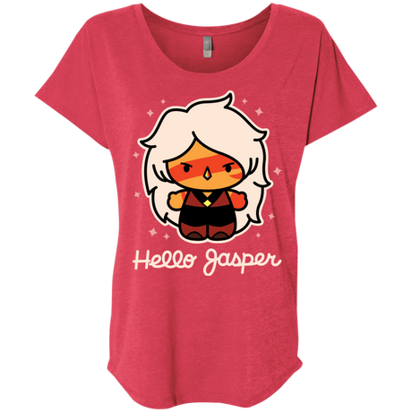 T-Shirts Vintage Red / X-Small Hello Jasper Triblend Dolman Sleeve