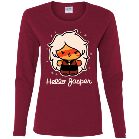 T-Shirts Cardinal / S Hello Jasper Women's Long Sleeve T-Shirt