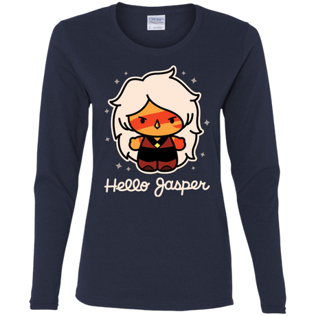 T-Shirts Navy / S Hello Jasper Women's Long Sleeve T-Shirt
