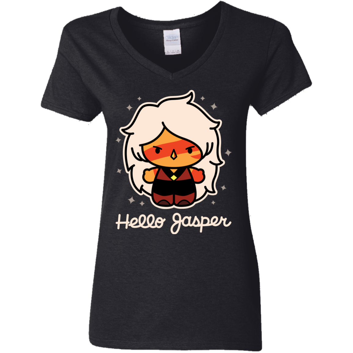 T-Shirts Black / S Hello Jasper Women's V-Neck T-Shirt