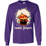 T-Shirts Purple / YS Hello Jasper Youth Long Sleeve T-Shirt
