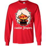 T-Shirts Red / YS Hello Jasper Youth Long Sleeve T-Shirt