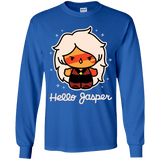 T-Shirts Royal / YS Hello Jasper Youth Long Sleeve T-Shirt
