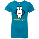 T-Shirts Turquoise / YXS Hello Knights Girls Premium T-Shirt