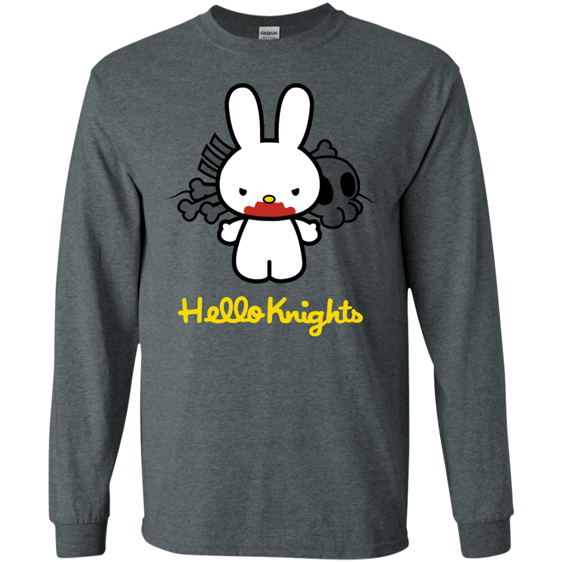 T-Shirts Dark Heather / S Hello Knights Men's Long Sleeve T-Shirt