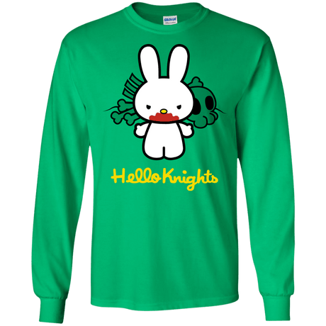 T-Shirts Irish Green / S Hello Knights Men's Long Sleeve T-Shirt