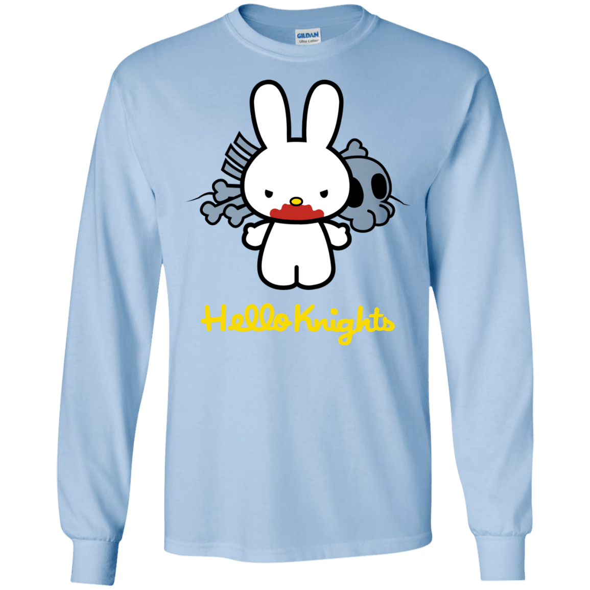 T-Shirts Light Blue / S Hello Knights Men's Long Sleeve T-Shirt