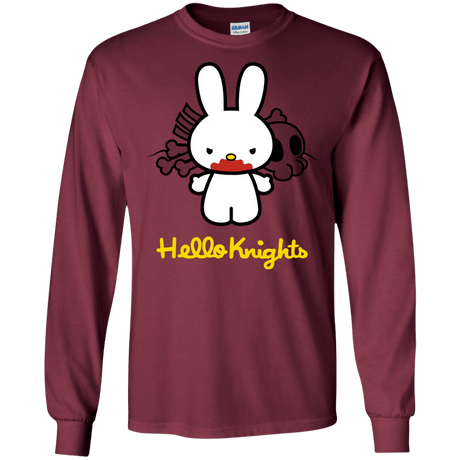 T-Shirts Maroon / S Hello Knights Men's Long Sleeve T-Shirt