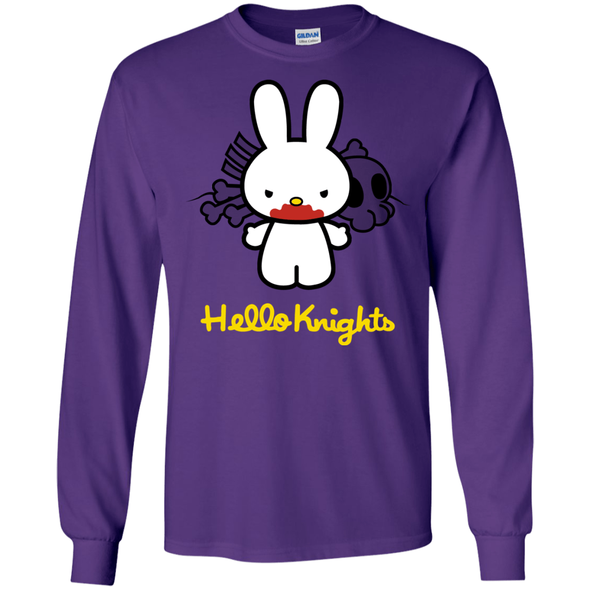 T-Shirts Purple / S Hello Knights Men's Long Sleeve T-Shirt