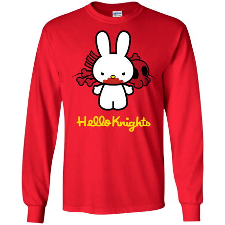 T-Shirts Red / S Hello Knights Men's Long Sleeve T-Shirt