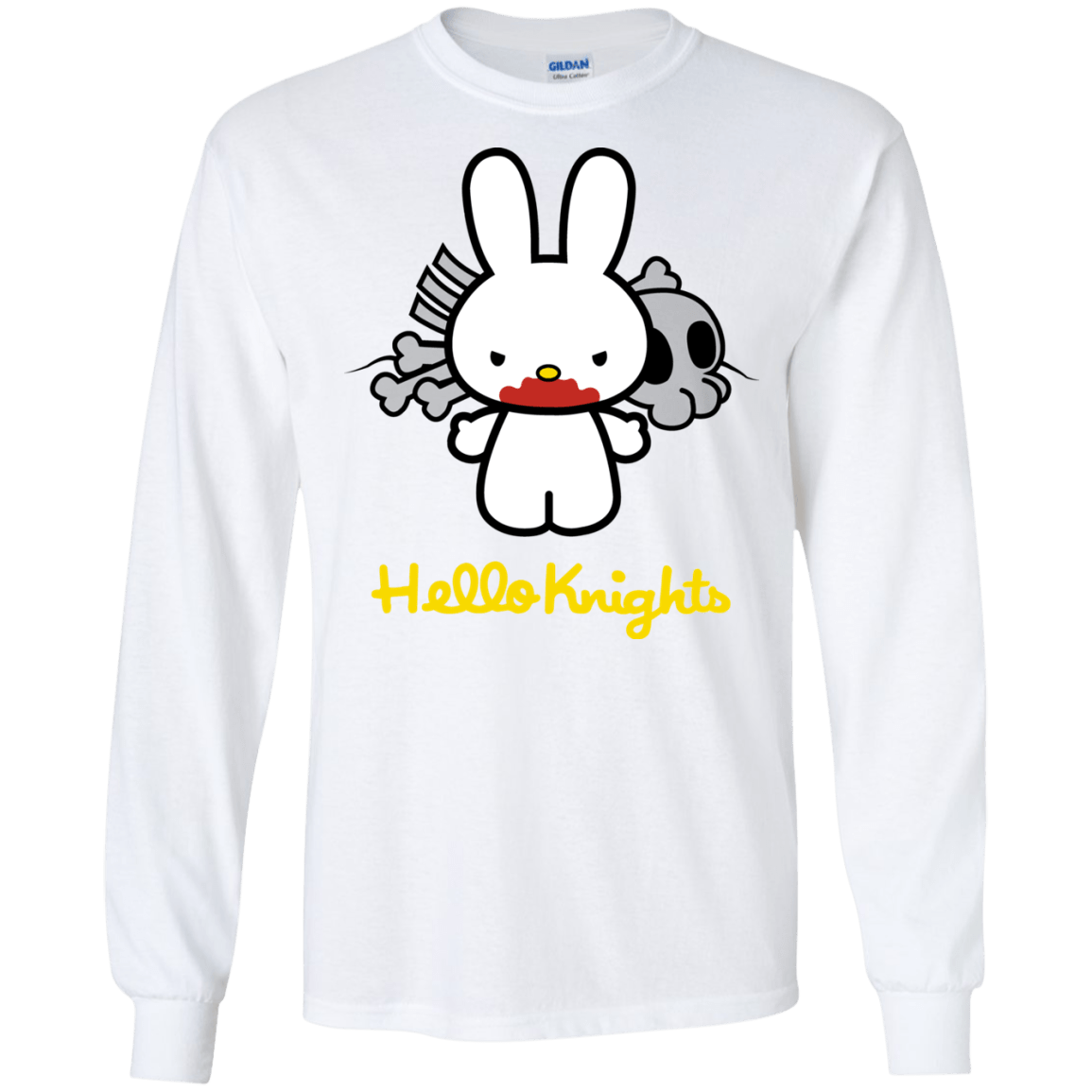 T-Shirts White / S Hello Knights Men's Long Sleeve T-Shirt