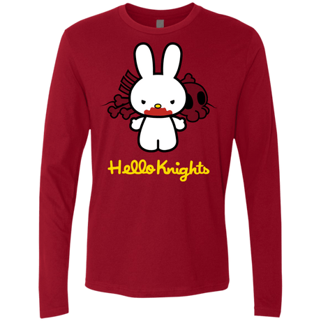 T-Shirts Cardinal / S Hello Knights Men's Premium Long Sleeve