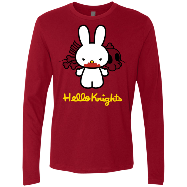 T-Shirts Cardinal / S Hello Knights Men's Premium Long Sleeve