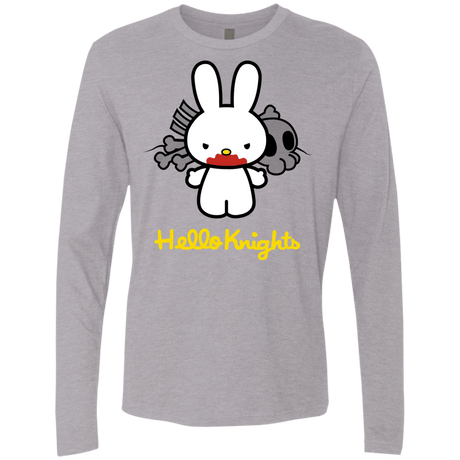T-Shirts Heather Grey / S Hello Knights Men's Premium Long Sleeve