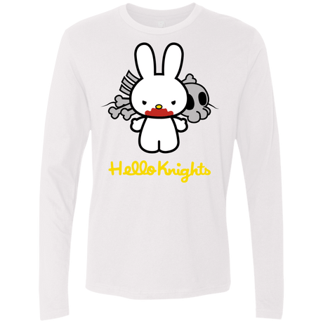 T-Shirts White / S Hello Knights Men's Premium Long Sleeve