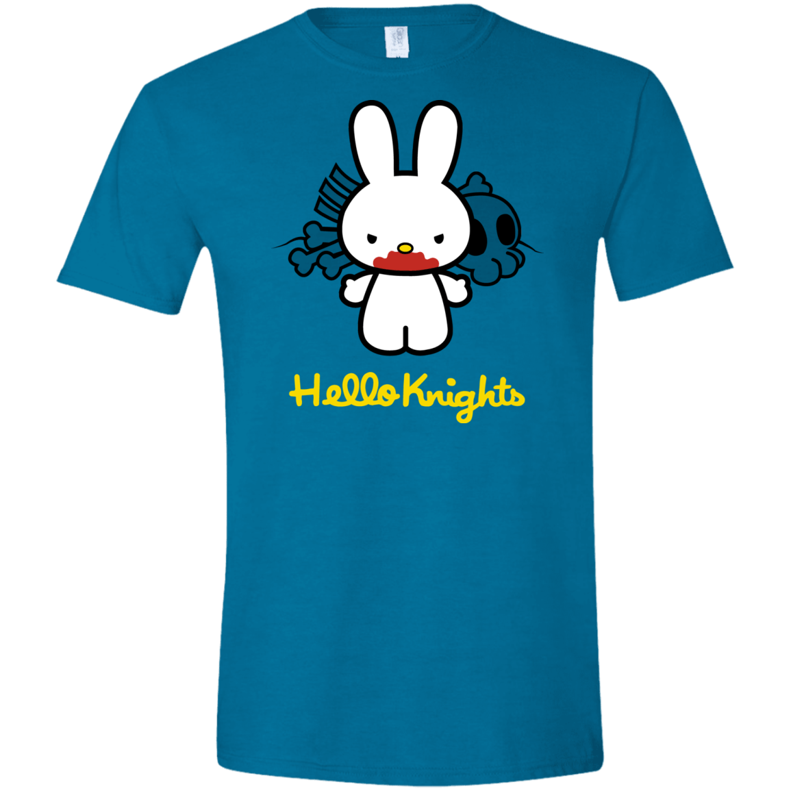 T-Shirts Antique Sapphire / S Hello Knights Men's Semi-Fitted Softstyle