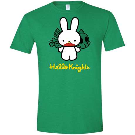 T-Shirts Heather Irish Green / S Hello Knights Men's Semi-Fitted Softstyle