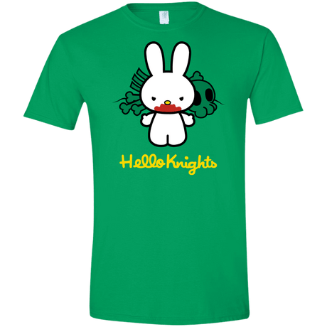 T-Shirts Irish Green / S Hello Knights Men's Semi-Fitted Softstyle