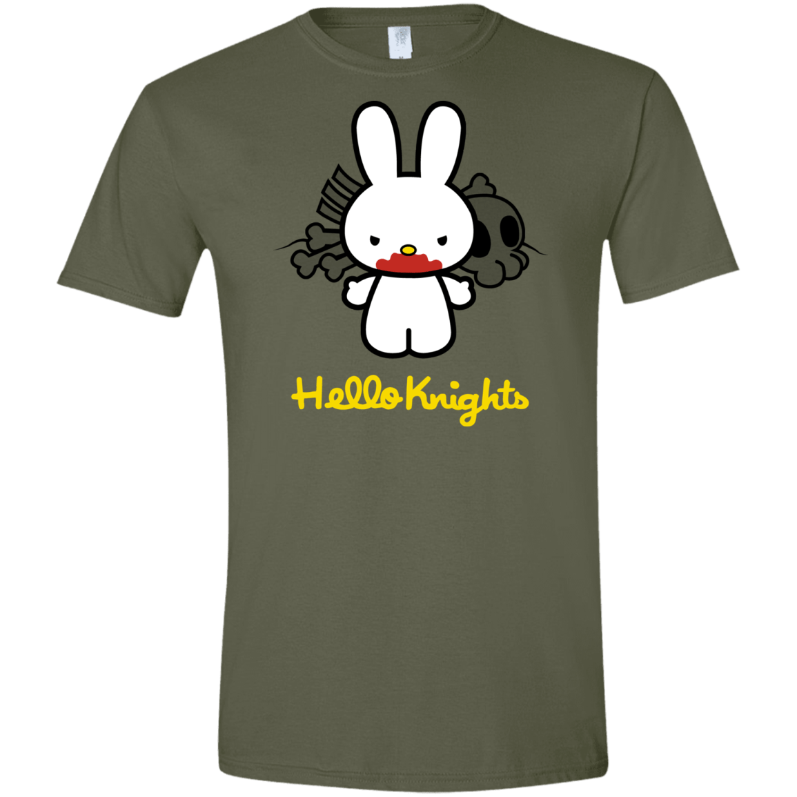 T-Shirts Military Green / S Hello Knights Men's Semi-Fitted Softstyle