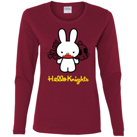 T-Shirts Cardinal / S Hello Knights Women's Long Sleeve T-Shirt