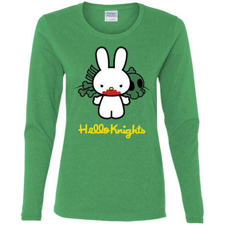 T-Shirts Irish Green / S Hello Knights Women's Long Sleeve T-Shirt