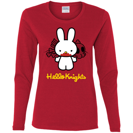 T-Shirts Red / S Hello Knights Women's Long Sleeve T-Shirt