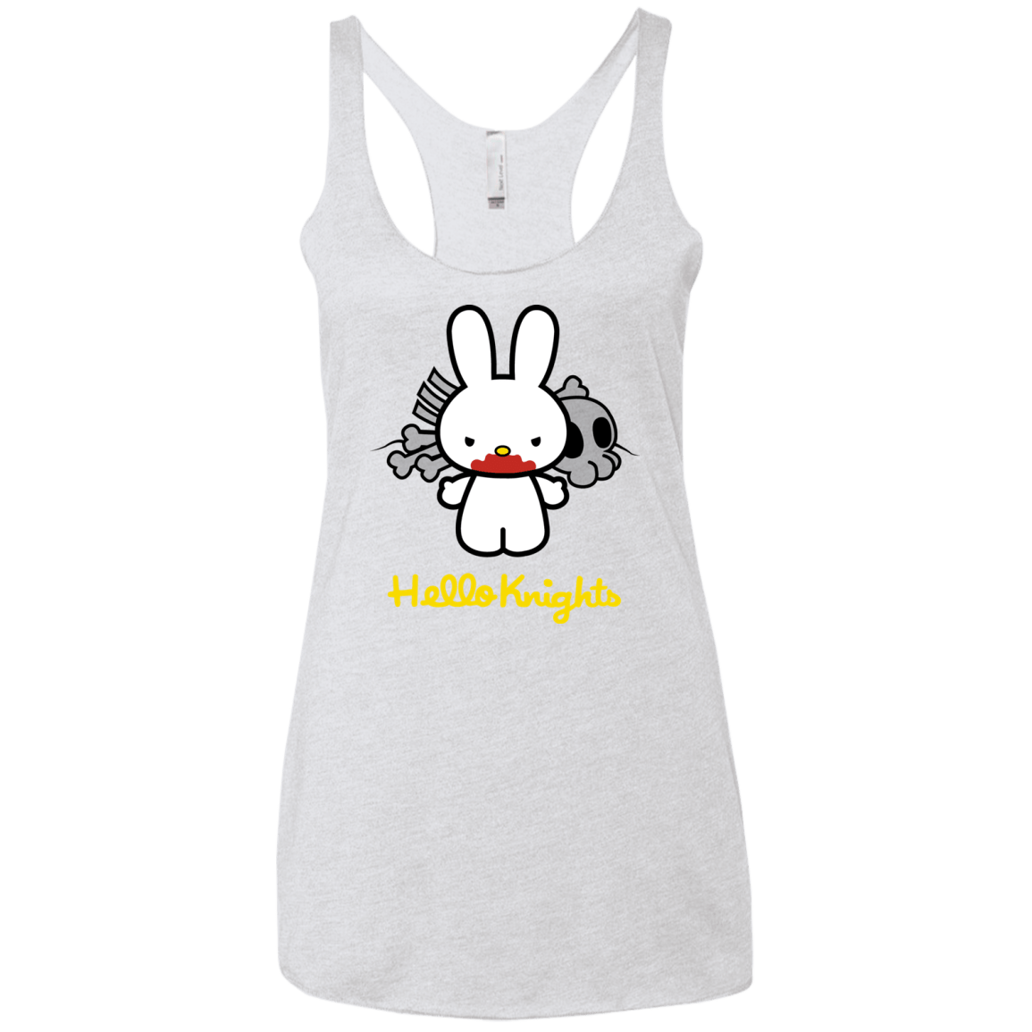 T-Shirts Heather White / X-Small Hello Knights Women's Triblend Racerback Tank